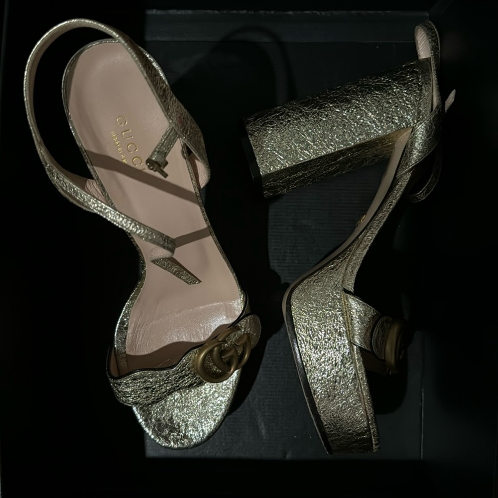 Gucci Marmont Wedge Platforms